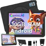 DMOAO Kinder Tablet 10 Zoll Android 15 Mit 30GB RAM + 64GB ROM(2TB), 5G WLAN 6,