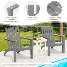 Costway Adirondack Gartenstuhl 73 x 68 x 85 cm grau