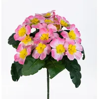 Seidenblumen Roß Primelbusch 24x22cm rosa mit 20 Blüten PM