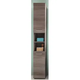 trendteam Runner Hochschrank 30 x 190 x 31 cm Grau Holz