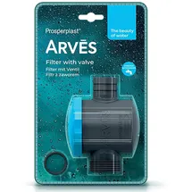 ARVES Filter mit Ventil 23 x 14 x 5 cm grau