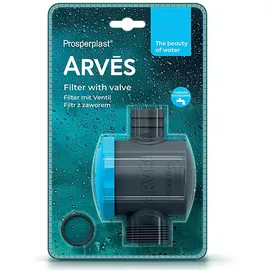 ARVES Filter mit Ventil 23 x 14 x 5 cm grau
