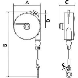 Planeta Federzug TCN 9313 Trgf.2-3kg Seillänge 1,6m