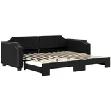 vidaXL Tagesbett Ausziehbar 90 x 200 cm schwarz