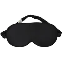 YUNCHI 100% Schlafmaske Seide Frauen Damen Herren Bequem Bio Satin Schlafbrille Silk Sleeping Eye Mask Augenmaske 19 Momme Reine Maulbeerseide Stoff Augenbinde Zum Schlafen (Schwarz)