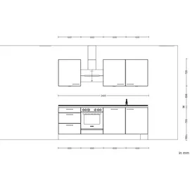 Nobilia Küchenzeile Touch II 240 cm grau