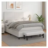 vidaXL Boxspringbett 140 x 200 cm Weiß