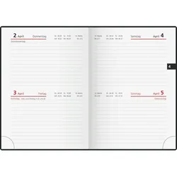Rido Taschenkalender Technik II 10x14cm 2 Tage/Seite Kunststoff schwarz 2026
