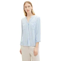 Tom Tailor Blusenshirt Gestreift 3/4 Arm V-Ausschnitt Tunika blouse