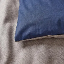 Traumschlaf Bettwäsche, Texture in dunkelblau | 2x 80x80 cm,