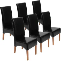 MCW Esszimmerstuhl Crotone Kunstleder schwarz 6er Set
