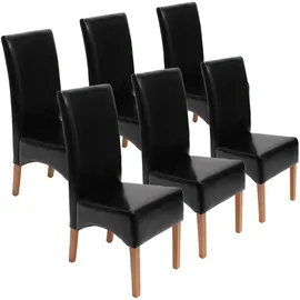 MCW Esszimmerstuhl Crotone Kunstleder schwarz 6er Set