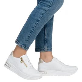 Rieker N8100 Damen Weite Weit/Beige/Weiß 38