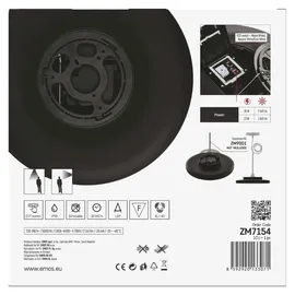 EMOS LED-Wand-/Deckenleuchte DIONI - CCT einstellbar 3 000/4 000/5 700 K - 2160 lm - 18 W (statt 130W Glühbirne) - 30 000 Std. - Abstrahlwinkel 110° - für Innen und Außen - rund, Ø 36 cm - schwarz
