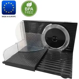 EMERIO Allesschneider "Made in EU", Edelstahl Messereinheit in Deutschland produziert, einstellbar 0-17mm, BPA frei, platzsparend klappbar, mit Sicherheit...