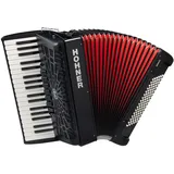 Hohner Bravo Line Facelift III Chromatisches Piano-Akkordeon mit Tasche 96 Bass Schwarz