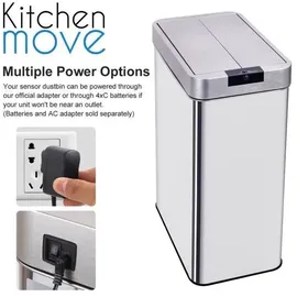 Kitchen Move Automatischer Mülleimer 60 l Silber