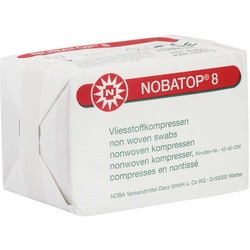 NOBATOP 8 Unsterile Vliesstoffkompressen 4-lagig