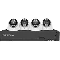 Foscam FN9108E-T4-2T Überwachungsset mit 4 Überwachungskameras weiß