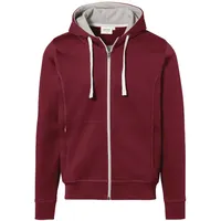 HAKRO® Hakro Kapuzenjacke Bonded weinrot/silber, S