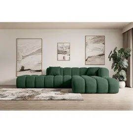 altdecor Ecksofa, Grün, Textil, 6-Sitzer, L-Form, Ottomane rechts, 289x176 cm, Wohnzimmer, Sofas - Couches, Wohnlandschaften, Ecksofas