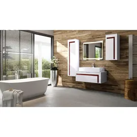 Vladon Waschbeckenunterschrank 96 x 36 cm Rot