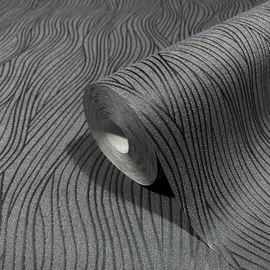Marburg Vliestapete Serene Stripes 53 cm x 10 m grau