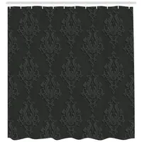 ABAKUHAUS Duschvorhang Antiker Damast-3D 175 x 200 cm dunkelgrau