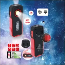 KS Tools Mobile Werkstatt-Handlampe, knickbar, 300 Lumen