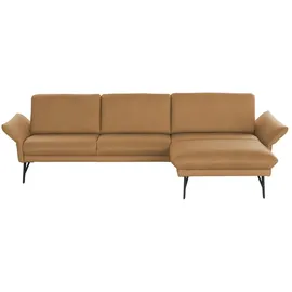 HIMOLLA Eckcouch Leder 2-Sitzer Gelb
