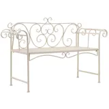 vidaXL Gartenbank 132 cm Antik Weiß