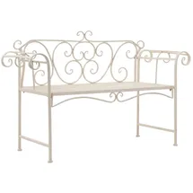 vidaXL Gartenbank 132 cm Antik Weiß