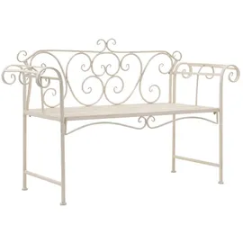 vidaXL Gartenbank 132 cm Antik Weiß
