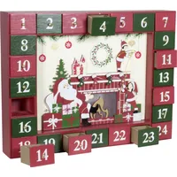 Adventskalender 35 cm mit LED, unbefüllt - Braun