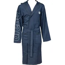 Arena Bademantel "Zeal Plus", Kapuze, Bindegürtel, 201 NAVY-WHITE, S