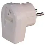 Schukowinkelstecker, abschaltbar - weiss