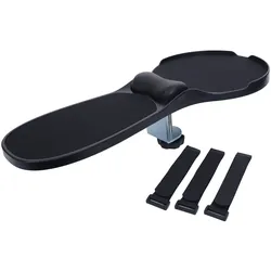 Mendler 2in1 Armauflage mit Mauspad HWC-N76, Tisch-/Armlehnen-Mousepad Gelenkstütze Handgelenkkissen ergonomisch 90° verstellbar