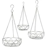 Ambiente Haus Eisen Hängerregal 3er Set 0 x 0 x 0 cm braun/weiß