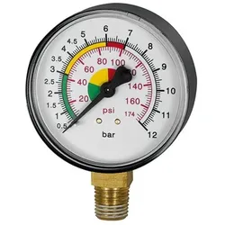 Manometer ø 63mm, ungeeicht, Anschluss unten