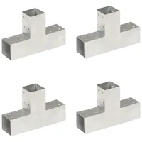 vidaXL Pfostenverbinder 71 x 71 mm Grau/Metall