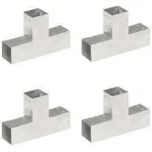 vidaXL Pfostenverbinder 71 x 71 mm Grau/Metall