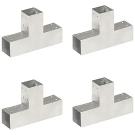 vidaXL Pfostenverbinder 71 x 71 mm Grau/Metall