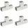 vidaXL Pfostenverbinder 71 x 71 mm Grau/Metall