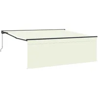 VidaXL Einziehbare Markise Creme 400 × 300 cm Polyester