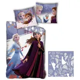 Disney Kinderbettwäsche Disney Die Eiskönigin 2 Bettwäsche Set, Mikrofaser, Größe 135-140 x 200 cm Deckenbezug, 63x63 cm Kissenbezug bunt