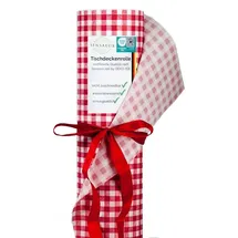 Sensalux Tischdeckenrolle 0,99m x 25m Karomuster Weiß-Rot