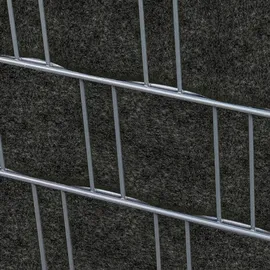 zaunzu® Sichtschutzstreifen 10 x 255 cm Schwarzgrau Vlies 10 St.
