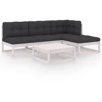 vidaXL 5-tlg Garten-Lounge-Set mit Kissen Kiefer Massivholz Modell 18