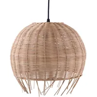 Beliani Hängeleuchte Rattan Hellbraun