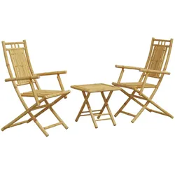 vidaXL 3-tlg. Bistro-Set Bambus
